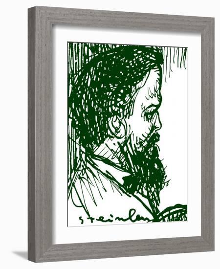 Claude Debussy - portrait by Théophile Steinlen-Theophile Alexandre Steinlen-Framed Giclee Print