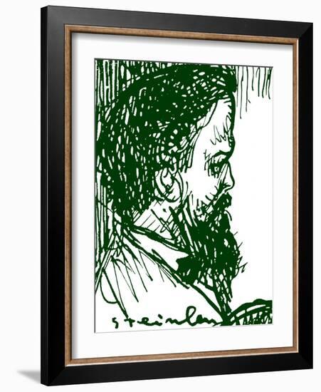Claude Debussy - portrait by Théophile Steinlen-Theophile Alexandre Steinlen-Framed Giclee Print