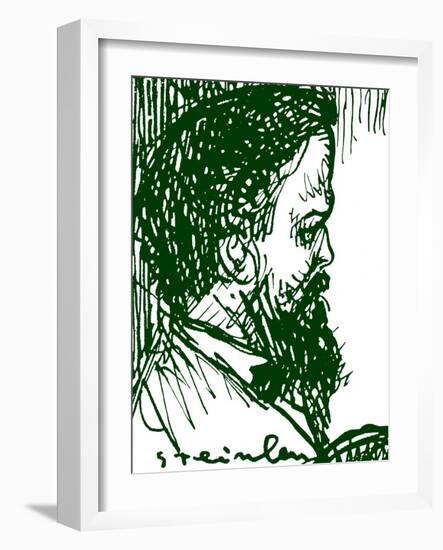 Claude Debussy - portrait by Théophile Steinlen-Theophile Alexandre Steinlen-Framed Giclee Print