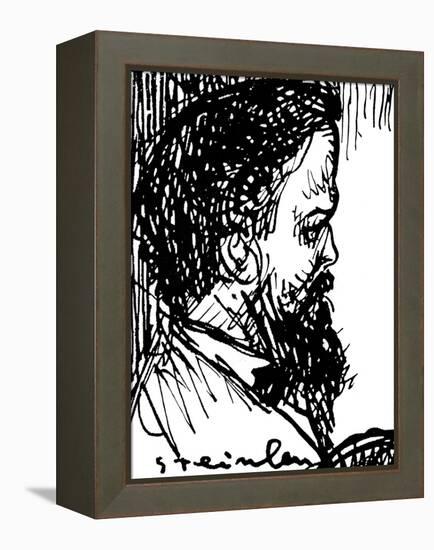Claude Debussy - portrait by Théophile Steinlen-Theophile Alexandre Steinlen-Framed Premier Image Canvas