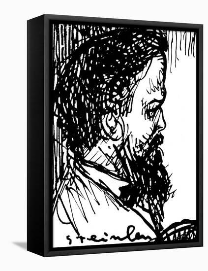 Claude Debussy - portrait by Théophile Steinlen-Theophile Alexandre Steinlen-Framed Premier Image Canvas