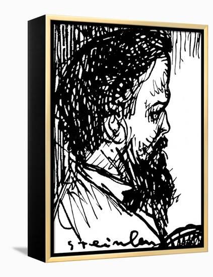 Claude Debussy - portrait by Théophile Steinlen-Theophile Alexandre Steinlen-Framed Premier Image Canvas