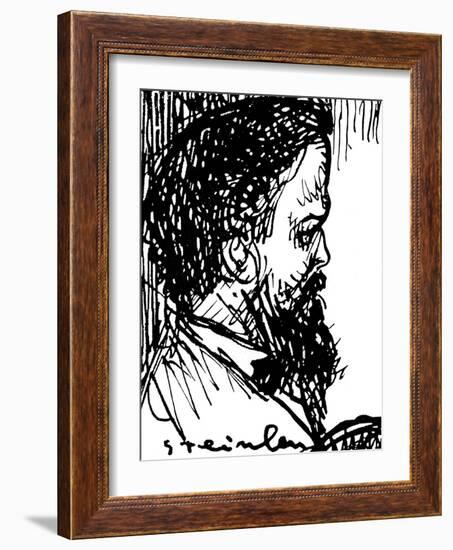 Claude Debussy - portrait by Théophile Steinlen-Theophile Alexandre Steinlen-Framed Giclee Print