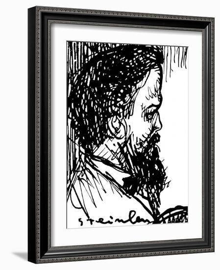 Claude Debussy - portrait by Théophile Steinlen-Theophile Alexandre Steinlen-Framed Giclee Print