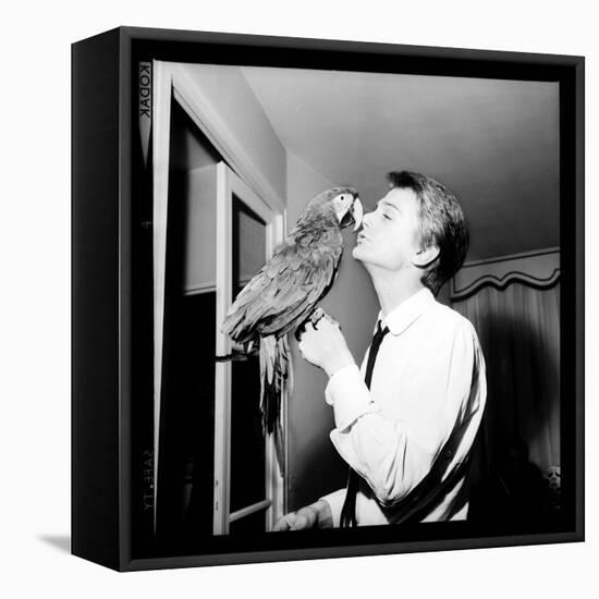 Claude François Kissing His Parrot-Therese Begoin-Framed Premier Image Canvas