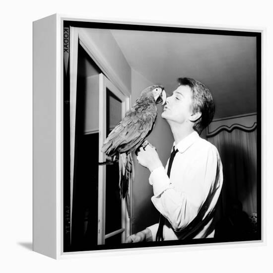 Claude François Kissing His Parrot-Therese Begoin-Framed Premier Image Canvas