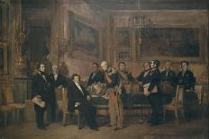 Le maréchal Soult présente à Louis-Philippe la loi de Régence, le 15 août 1842.-Claude Jacquand-Framed Giclee Print