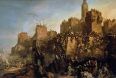 The Capture of Jerusalem by Jacques De Molay in 1299-Claude Jacquand-Giclee Print