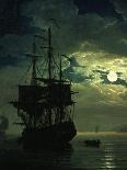 Night: a Port in the Moonlight-Claude Joseph Vernet-Art Print