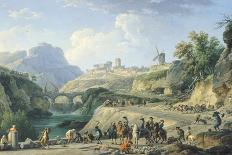 The Construction of a Road, 1774-Claude Joseph Vernet-Giclee Print