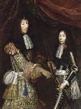 Louis II de Bourbon, 4° prince de Condé, dit le Grand Condé (1621-1686) et son fils aîné-Claude Lefebvre-Giclee Print