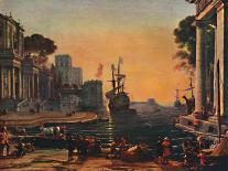 Coast View with the Abduction of Europa, c.1645-Claude Lorrain-Framed Giclee Print