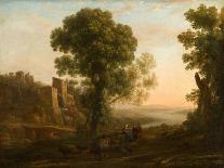 Landscape with Peasants Returning with Their Herds, c.1637-Claude Lorrain-Premier Image Canvas