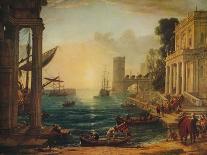 Coast View with the Abduction of Europa, c.1645-Claude Lorrain-Framed Premier Image Canvas