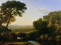 Youth Playing a Pipe in a Pastoral Landscape-Claude Lorraine-Giclee Print