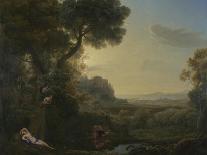Landscape with Jacob Wrestling with the Angel, or Night, 1672-Claude Lorraine-Giclee Print