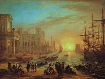 A Sunset or Landscape with Argus Guarding Io-Claude Lorraine-Framed Giclee Print