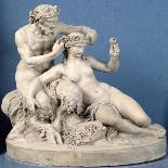 Bacchante and Satyr with Young Satyr, terracotta-Claude Michel Clodion-Giclee Print