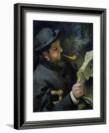 Claude Monet (1840-1926) Reading a Newspaper, 1872-Pierre-Auguste Renoir-Framed Giclee Print