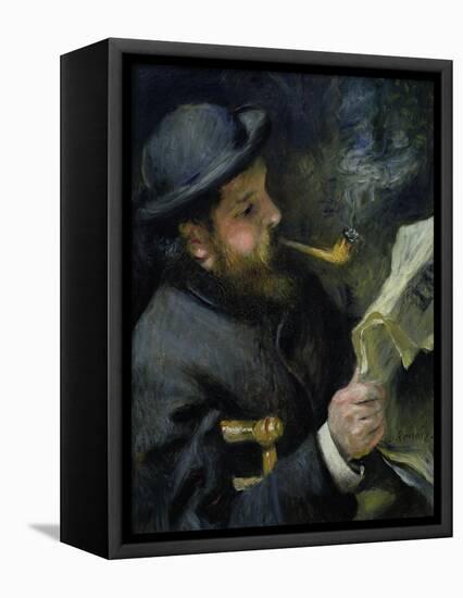 Claude Monet (1840-1926) Reading a Newspaper, 1872-Pierre-Auguste Renoir-Framed Premier Image Canvas