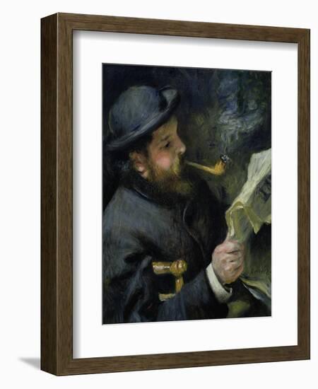 Claude Monet (1840-1926) Reading a Newspaper, 1872-Pierre-Auguste Renoir-Framed Giclee Print