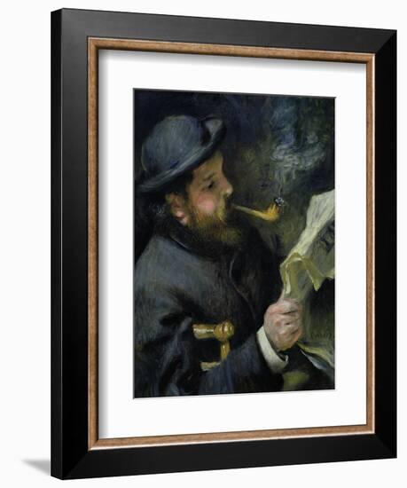 Claude Monet (1840-1926) Reading a Newspaper, 1872-Pierre-Auguste Renoir-Framed Giclee Print