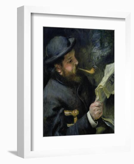 Claude Monet (1840-1926) Reading a Newspaper, 1872-Pierre-Auguste Renoir-Framed Giclee Print