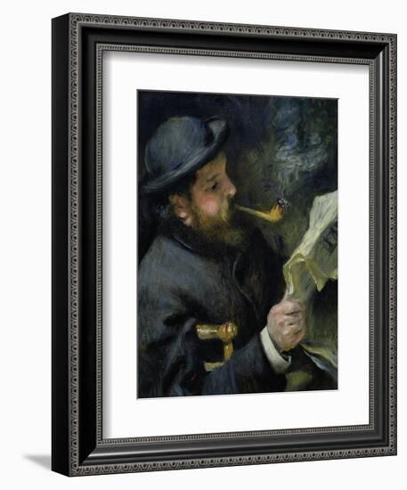 Claude Monet (1840-1926) Reading a Newspaper, 1872-Pierre-Auguste Renoir-Framed Giclee Print