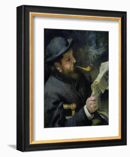 Claude Monet (1840-1926) Reading a Newspaper, 1872-Pierre-Auguste Renoir-Framed Giclee Print