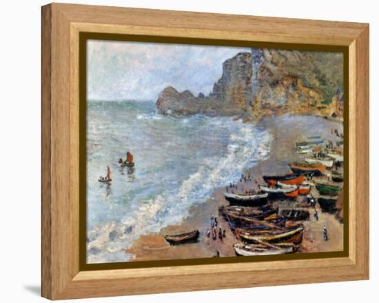 Claude Monet: Etretat, 1883-Claude Monet-Framed Premier Image Canvas