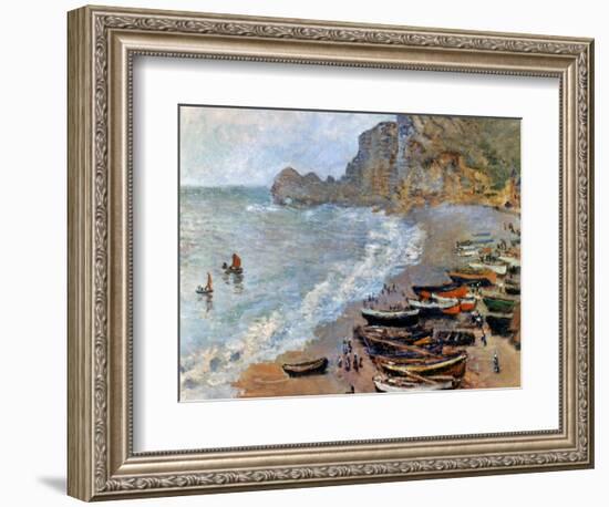 Claude Monet: Etretat, 1883-Claude Monet-Framed Premium Giclee Print