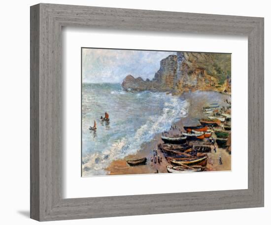 Claude Monet: Etretat, 1883-Claude Monet-Framed Premium Giclee Print