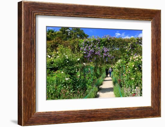 Claude Monet's Garden in Giverny, Department of Eure, Upper Normandy, France-null-Framed Art Print