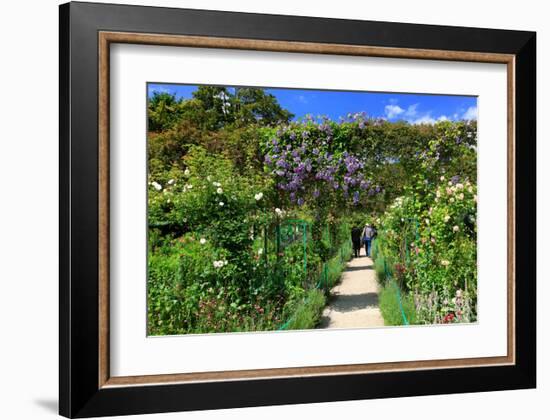 Claude Monet's Garden in Giverny, Department of Eure, Upper Normandy, France-null-Framed Art Print