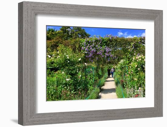 Claude Monet's Garden in Giverny, Department of Eure, Upper Normandy, France-null-Framed Art Print