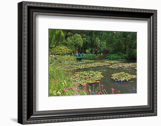 Claude Monet's Water Garden in Giverny, Department of Eure, Upper Normandy, France-null-Framed Art Print