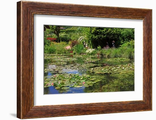 Claude Monet's Water Garden in Giverny, Department of Eure, Upper Normandy, France-null-Framed Art Print