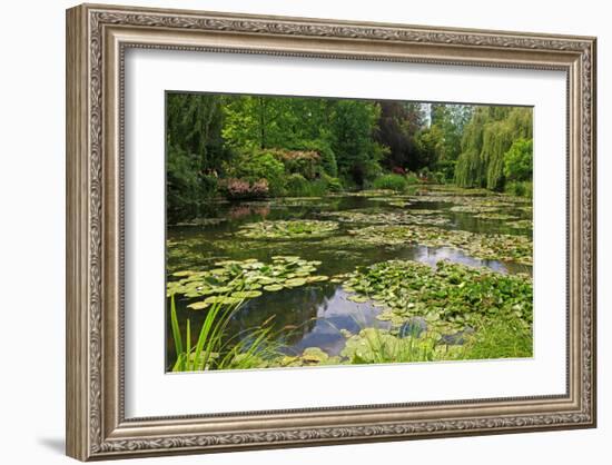 Claude Monet's Water Garden in Giverny, Department of Eure, Upper Normandy, France-null-Framed Art Print