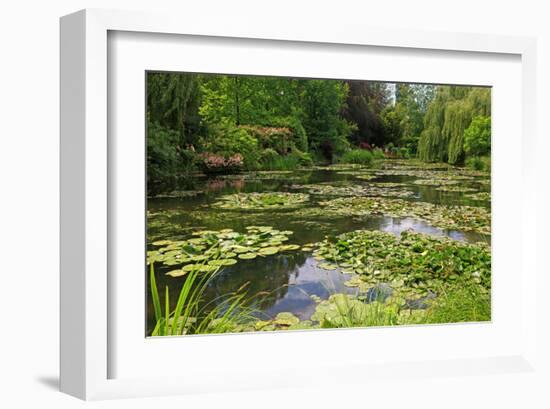 Claude Monet's Water Garden in Giverny, Department of Eure, Upper Normandy, France-null-Framed Art Print