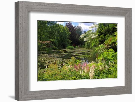 Claude Monet's Water Garden in Giverny, Department of Eure, Upper Normandy, France-null-Framed Art Print