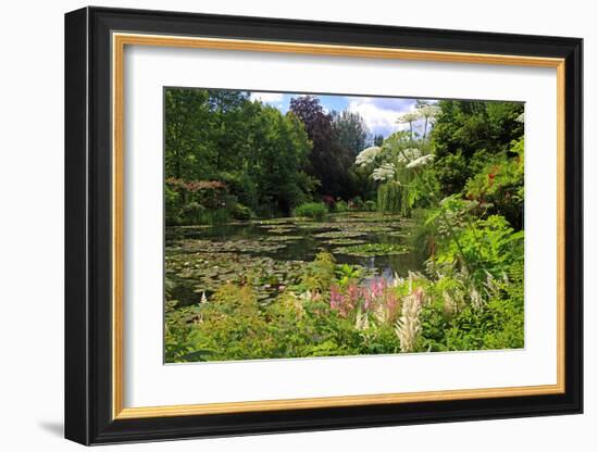 Claude Monet's Water Garden in Giverny, Department of Eure, Upper Normandy, France-null-Framed Art Print