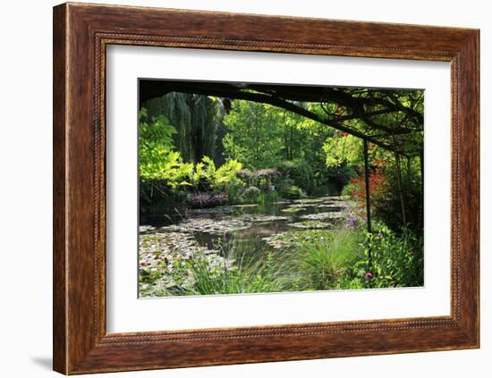 Claude Monet's Water Garden in Giverny, Department of Eure, Upper Normandy, France-null-Framed Art Print