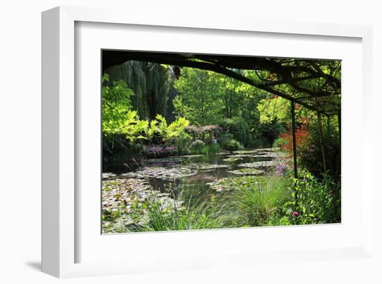 Claude Monet's Water Garden in Giverny, Department of Eure, Upper Normandy, France-null-Framed Art Print