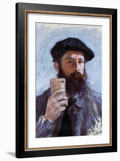 Claude Monet Selfie Portrait-null-Framed Premium Giclee Print