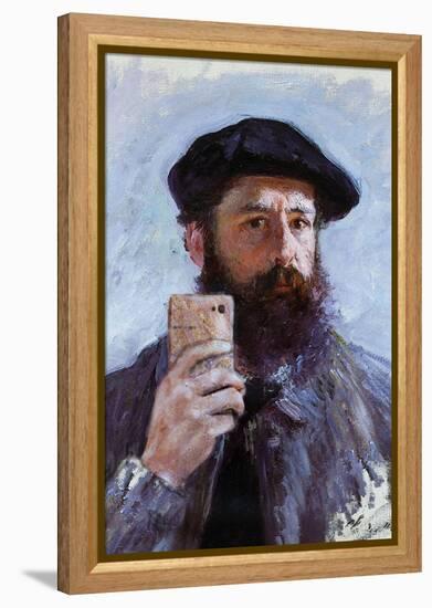 Claude Monet Selfie Portrait-null-Framed Stretched Canvas