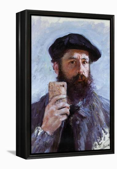 Claude Monet Selfie Portrait-null-Framed Stretched Canvas