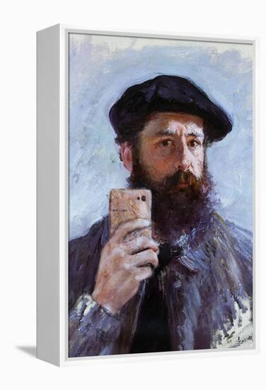 Claude Monet Selfie Portrait-null-Framed Stretched Canvas