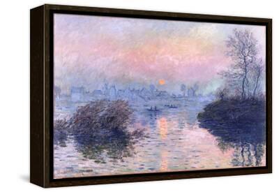 Sunset on the Seine at Lavacourt, Winter Effect Giclee Print