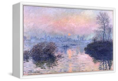 Sunset on the Seine at Lavacourt, Winter Effect Giclee Print