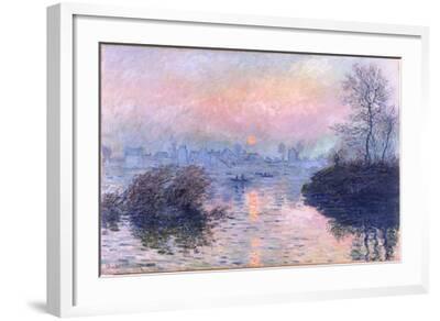 Sunset on the Seine at Lavacourt, Winter Effect' Giclee